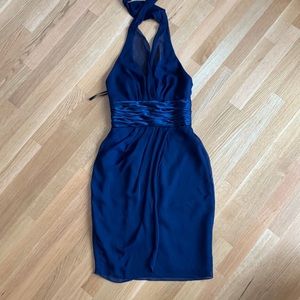 NWOT Maggy London navy halter dress